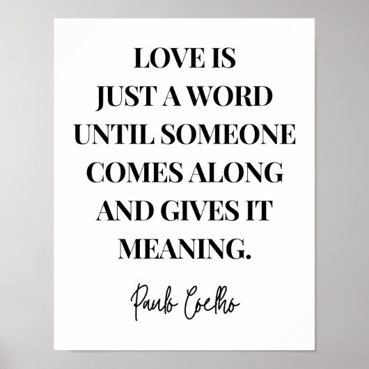 Poster L'amour est juste un mot jusqu'à ce que quelqu'un  (Devant)