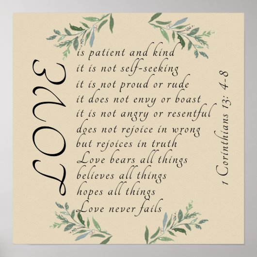 Poster L'amour est l'amour du patient est une bonne affic (Devant)