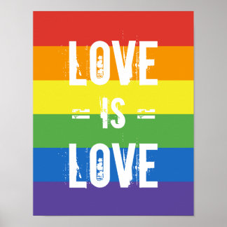 Poster L'amour est l'amour - L'amour l'égalité drapeau ar