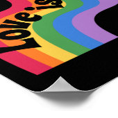 Poster L'amour est l'amour. LGBT+pride. Amour arc-en-ciel (Coin)