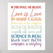 Poster L'amour est l'amour, pas d'humain dans l'illégalit (Devant)