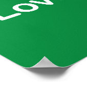 POSTER L'AMOUR EST L'AMOUR VERT (Coin)