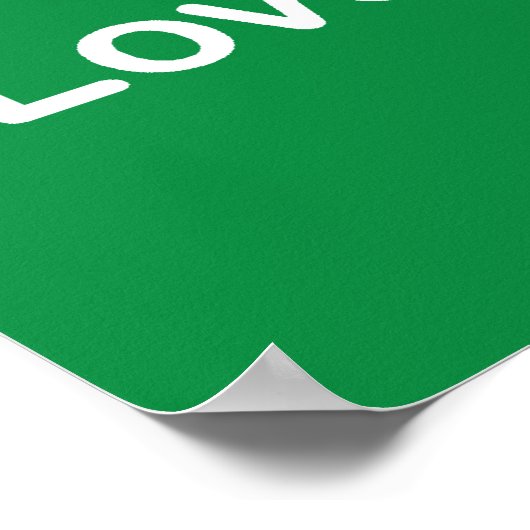 POSTER L'AMOUR EST L'AMOUR VERT (Coin)