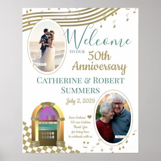 Poster L'amour est le 50ème anniversaire d'or Bienvenue a (Devant)