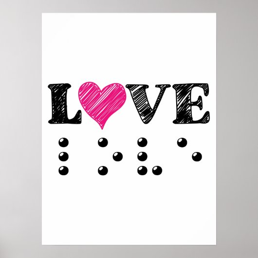 Poster L'amour est le braille aveugle (Devant)