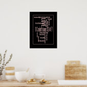 Poster L'amour est le patient Noir & Blush (Cuisine)