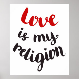 Poster L'amour est ma religion