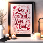 Poster L'amour est patient L'amour est genre 1 Corinthien