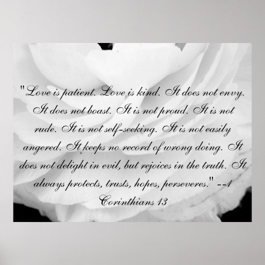 Poster L'amour est patient. L'amour est gentil. (Devant)