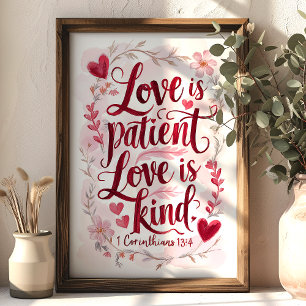 Poster L'amour est Patient L'amour est Gentil 1 Corinthie