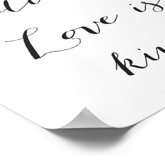 Poster L'amour est patient, l'amour est gentil - noir - P (Coin)