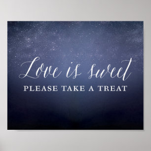 Poster L'amour est sucré S'il vous plaît prendre un signe