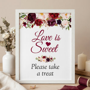 Poster L'amour est sucré S'il vous plaît prendre un soin 