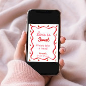 Poster L'amour est Sweet Retro Cherry signe Fête des mari