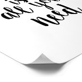 Poster L'amour est tout ce dont vous avez besoin Citation (Coin)