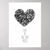 Poster L'amour est tout ce dont vous avez besoin Coeur de (Devant)