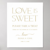 Poster L'amour est un doux panneau de table pour cadeaux  (Devant)