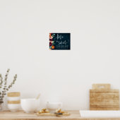 Poster L'amour est un doux vin de table de mariage marine (Cuisine)