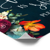 Poster L'amour est un doux vin de table de mariage marine (Coin)