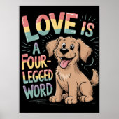 POSTER L'AMOUR EST UN MOT À QUATRE JAMBES (Devant)