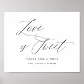 Poster L'amour est un panneau de mariage doux Calligraphi (Devant)