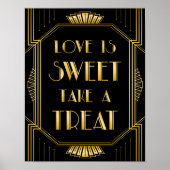 Poster L'amour est un signe Mariage doux | Gatsby Art Déc (Devant)