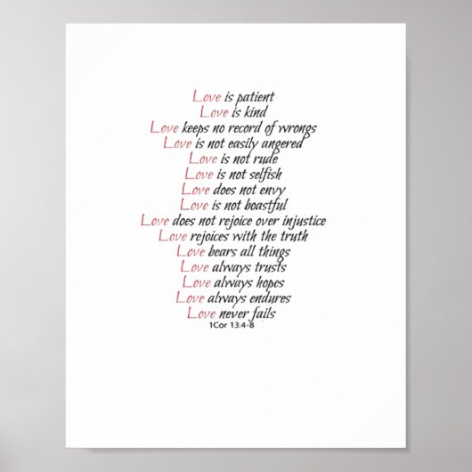 Poster L'amour est un style élégant et patient (Devant)
