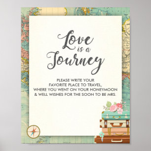 Poster L'amour est un voyage Voyage douche nuptiale Mlle