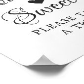 Poster L'amour est une écriture calligraphique douce Fleu (Coin)