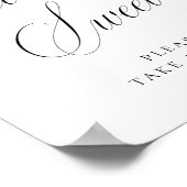 Poster L'amour est une élégance vintage script mariage (Coin)
