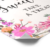 Poster L'Amour Est Une Fête des mariées Florale Rose Boho (Coin)