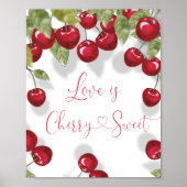 Poster L'amour est une Fête des mariées sucrée cerise (Devant)