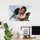 Poster L'Amour et Psyché, Enfants - William Bouguereau (Bureau à domicile)