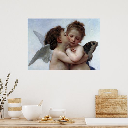 Poster L'Amour et Psyché, Enfants - William Bouguereau (Cuisine)