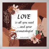 Poster L'amour et votre cosmétologue style boho (Devant)