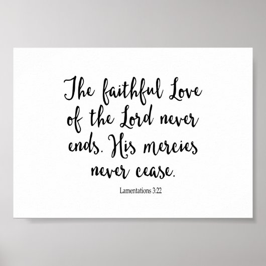 Poster L'Amour Fidèle du Seigneur ne finit jamais (Devant)