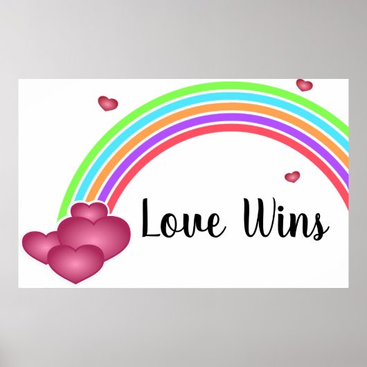 Poster L'amour gagne Rainbow (Devant)