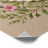 Poster L'amour grandit bohème, fleurs sauvages, blé, papi (Coin)