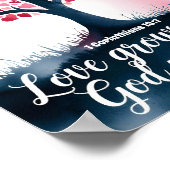 Poster L'amour grandit quand Dieu l'observe Mur chrétien  (Coin)