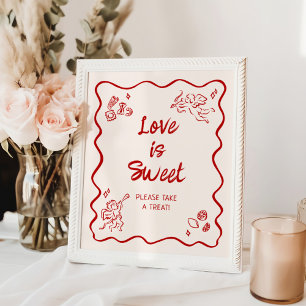 Poster L'Amour Italien Rouge Est Doux