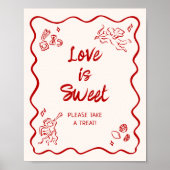 Poster L'Amour Italien Rouge Est Doux (Devant)