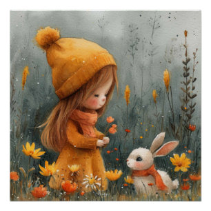 Poster L'Amour Lop-Eared : Un peu de lapin Whimsy