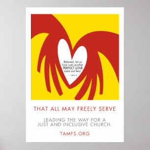 Poster L'amour moule l'affiche de la crainte 18 x 24