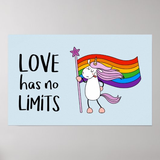Poster L'amour n'a aucune limite Unicorne (Devant)