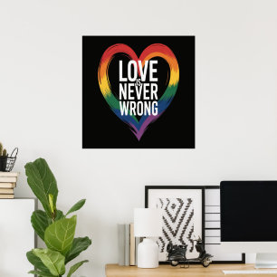 Poster L'amour n'a jamais tort Mois de la fierté LGBT