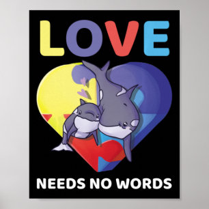 Poster L'amour n'a pas besoin de mots Sensibilisation sur