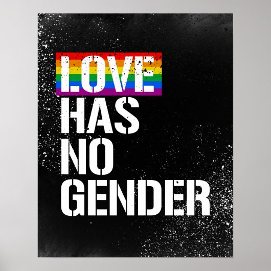 Poster L'amour n'a pas de genre - - Droits LGBTQ - - (Devant)