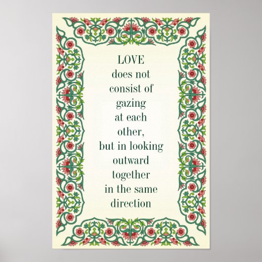 Poster L'AMOUR ne consiste pas à se regarder l'un l'autre (Devant)