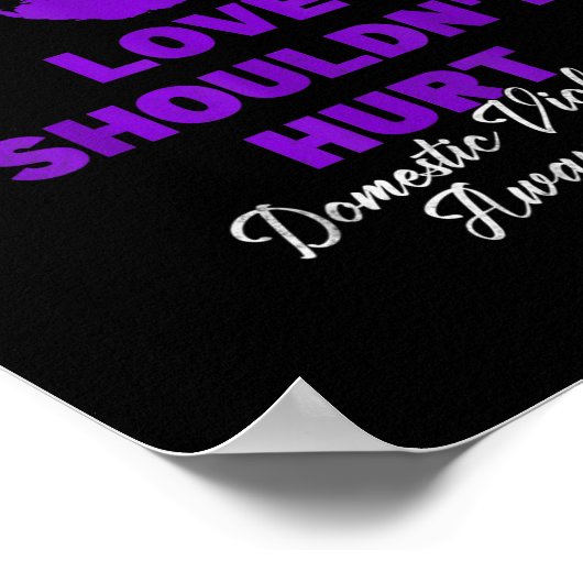 Poster L'amour ne devrait pas faire mal porter la violenc (Coin)