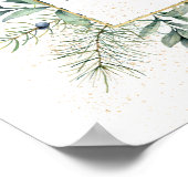 Poster L'AMOUR n'échoue jamais Bible Élégante verdure (Coin)